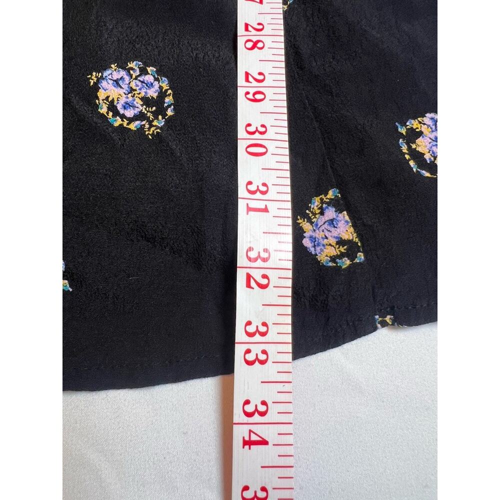 Free People Mockingbird Floral Print Black Embroidered Mini Tunic Dress Size 8 - Picture 6 of 8